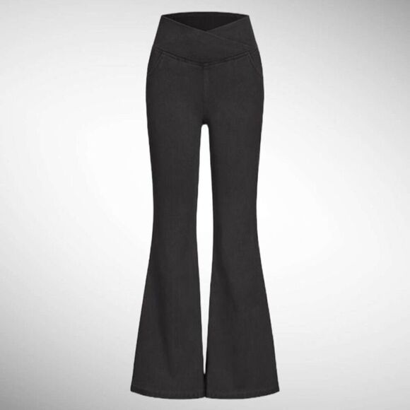 Size S (Petite) Halara High Waisted Crossover Pocket Washed Stretchy Knit Super - Picture 1 of 6